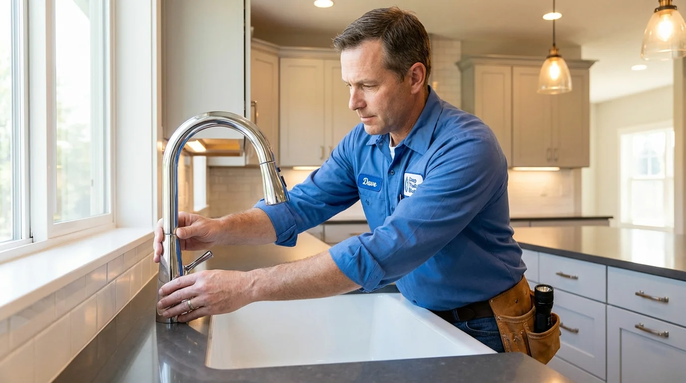 Kitchen faucet installation by Johns Plumbing LLC in Rainier
