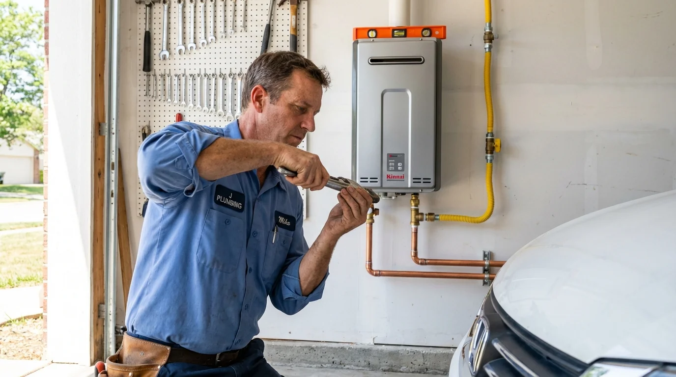 Tankless water heater installation by a Johns Plumbing LLC plumber in Rainier